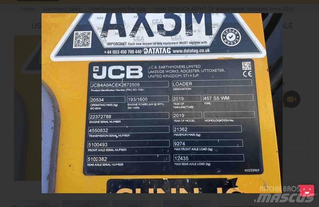 JCB 457 Incarcator pe pneuri