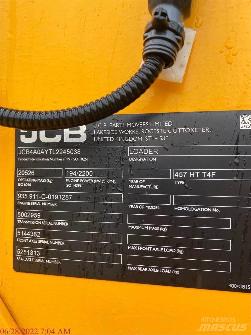 JCB 457HT Incarcator pe pneuri