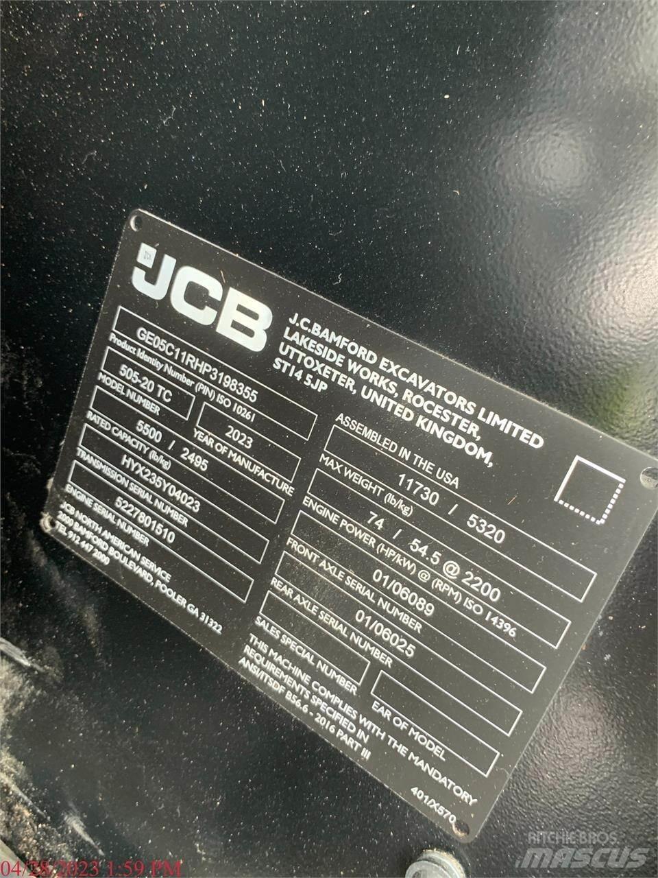 JCB 505-20TC Stivuitoare telescopice