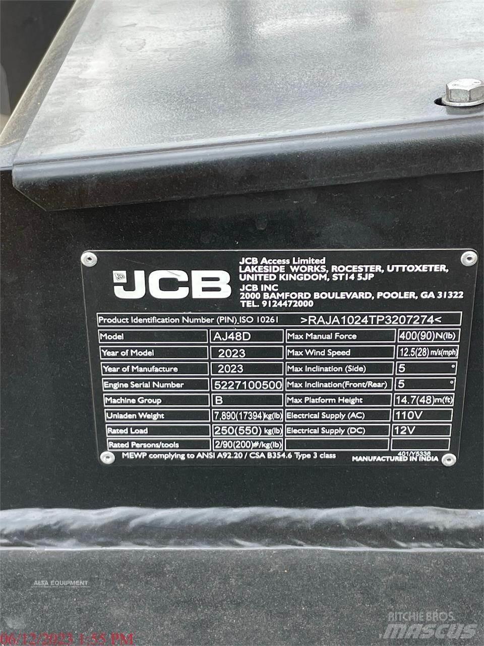 JCB AJ48D Nacele cu brat articulat