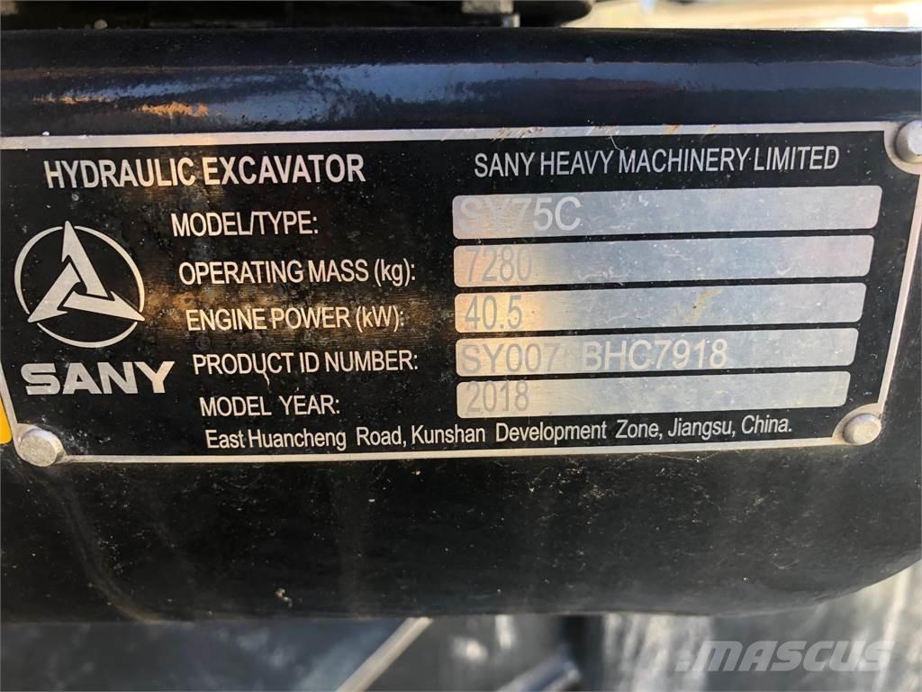 Sany SY75C Excavatoare pe șenile
