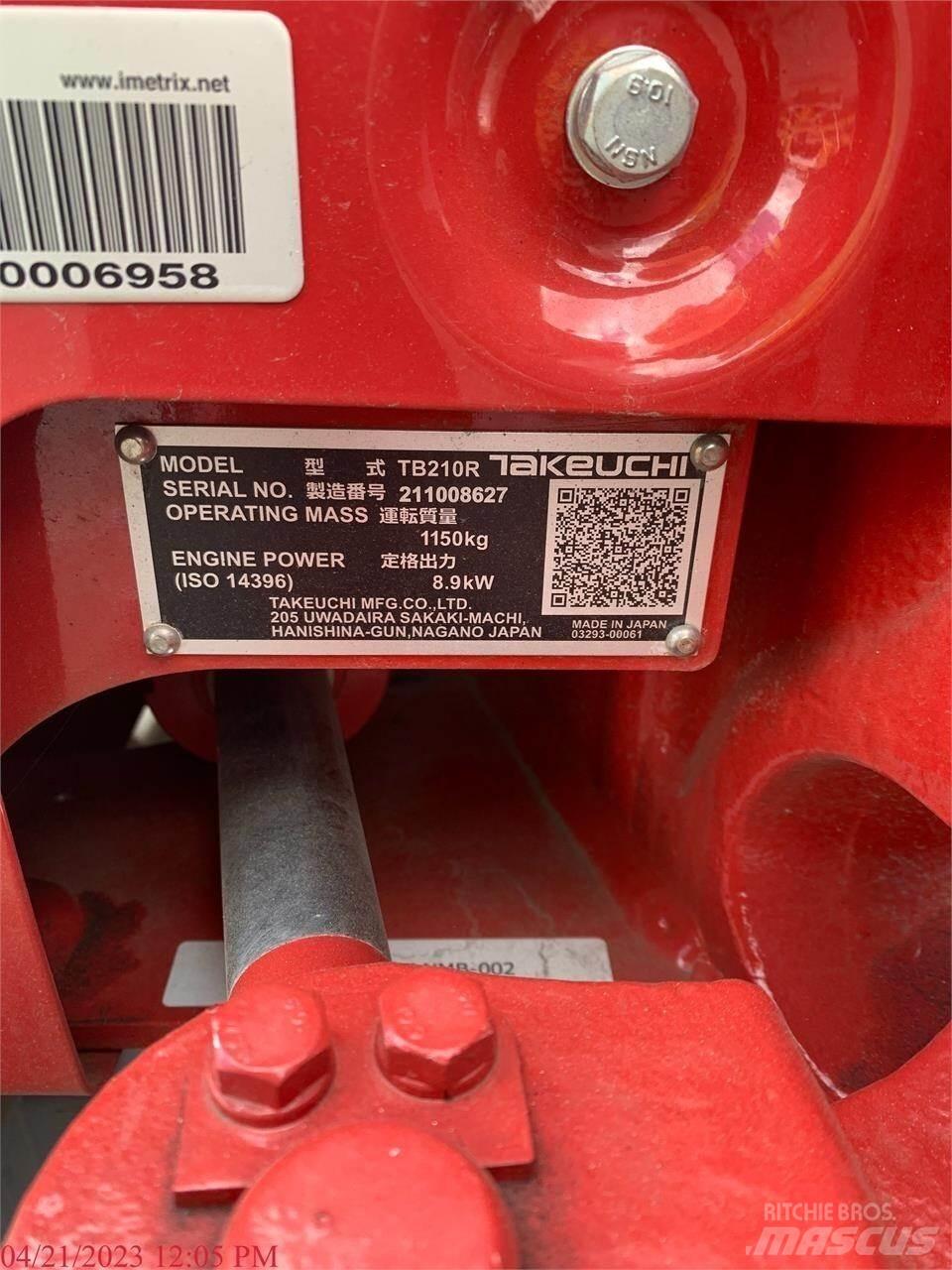 Takeuchi TB210R Mini excavatoare < 7t