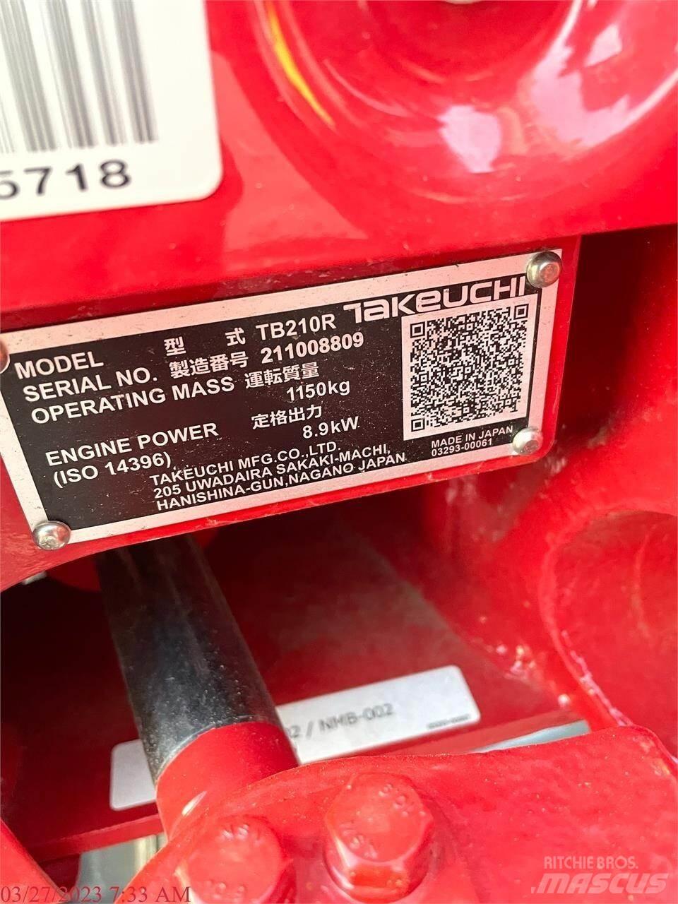 Takeuchi TB210R Mini excavatoare < 7t