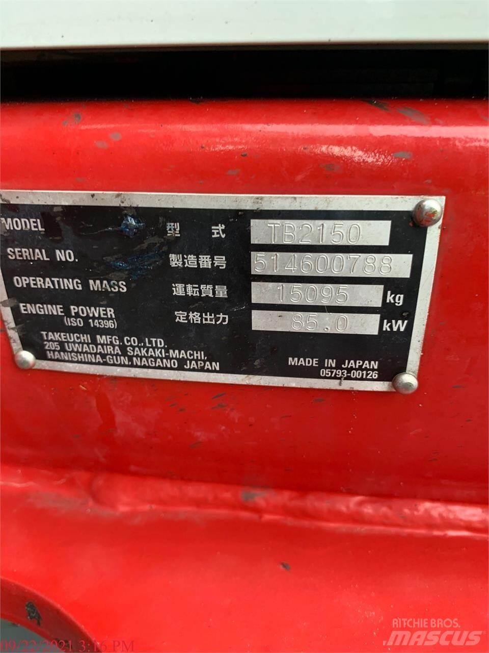 Takeuchi TB2150 Excavatoare pe șenile
