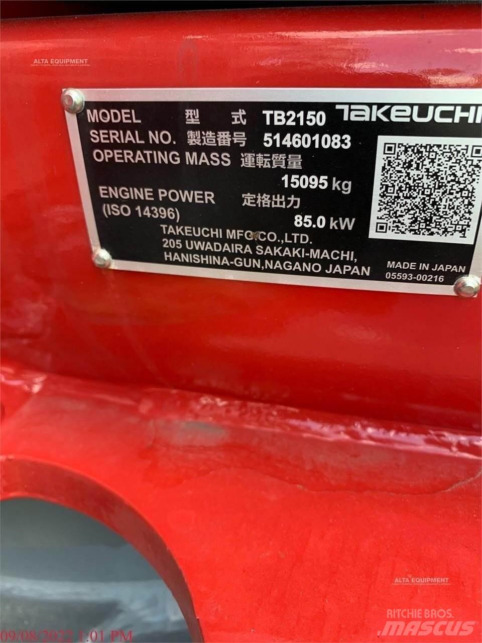 Takeuchi TB2150 Excavatoare pe șenile
