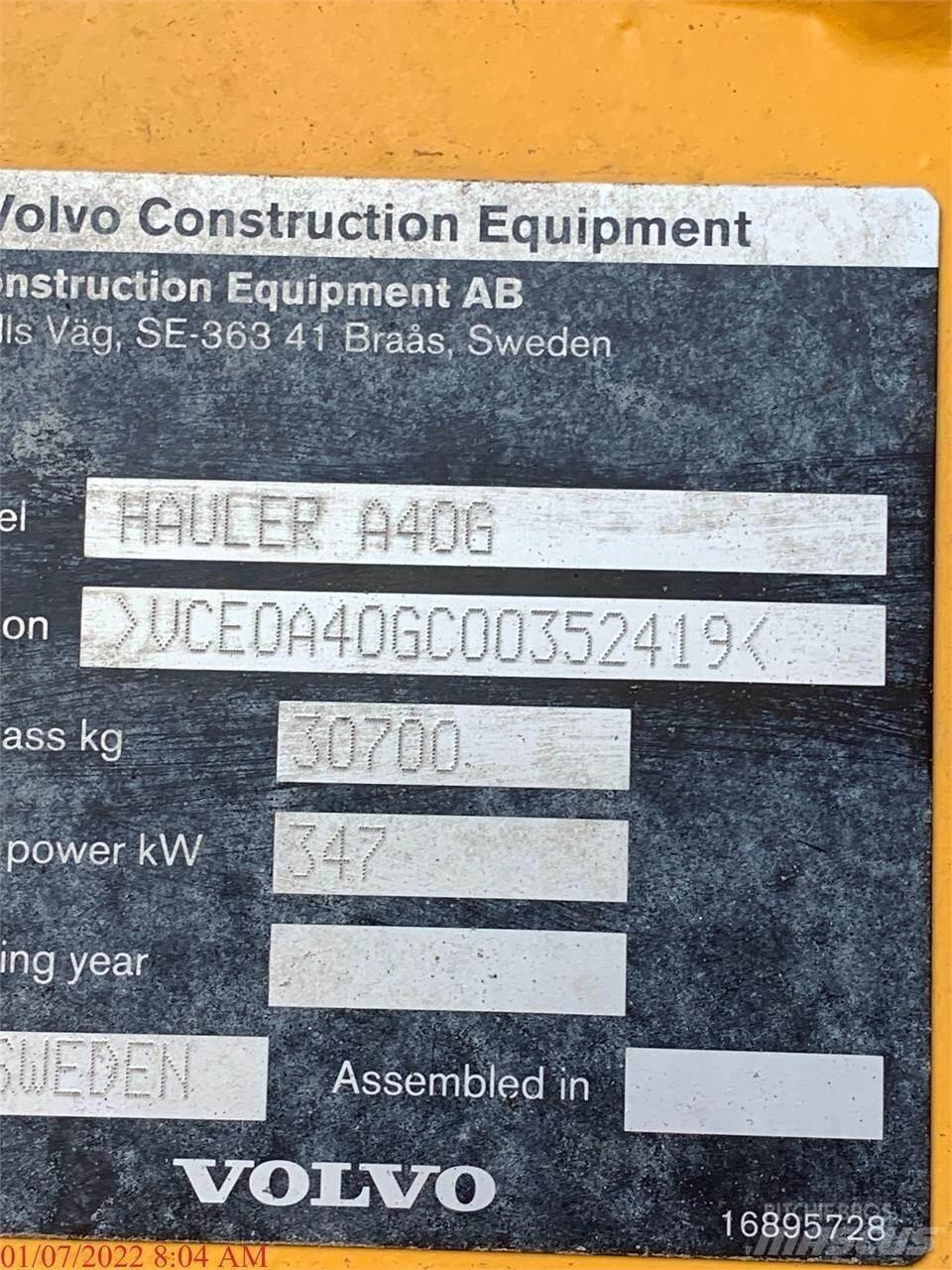 Volvo A40G Transportoare articulate