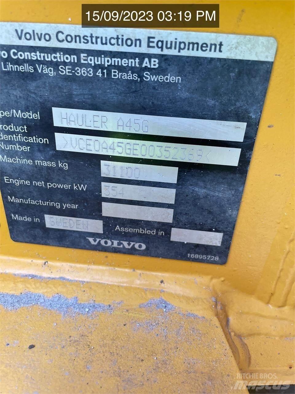Volvo A45G Transportoare articulate