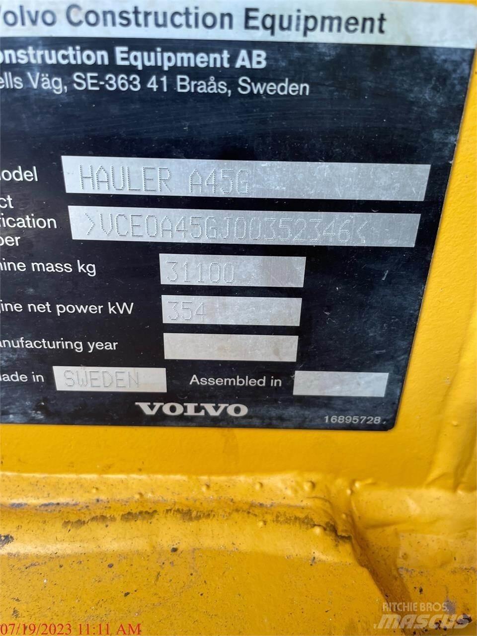 Volvo A45G Transportoare articulate