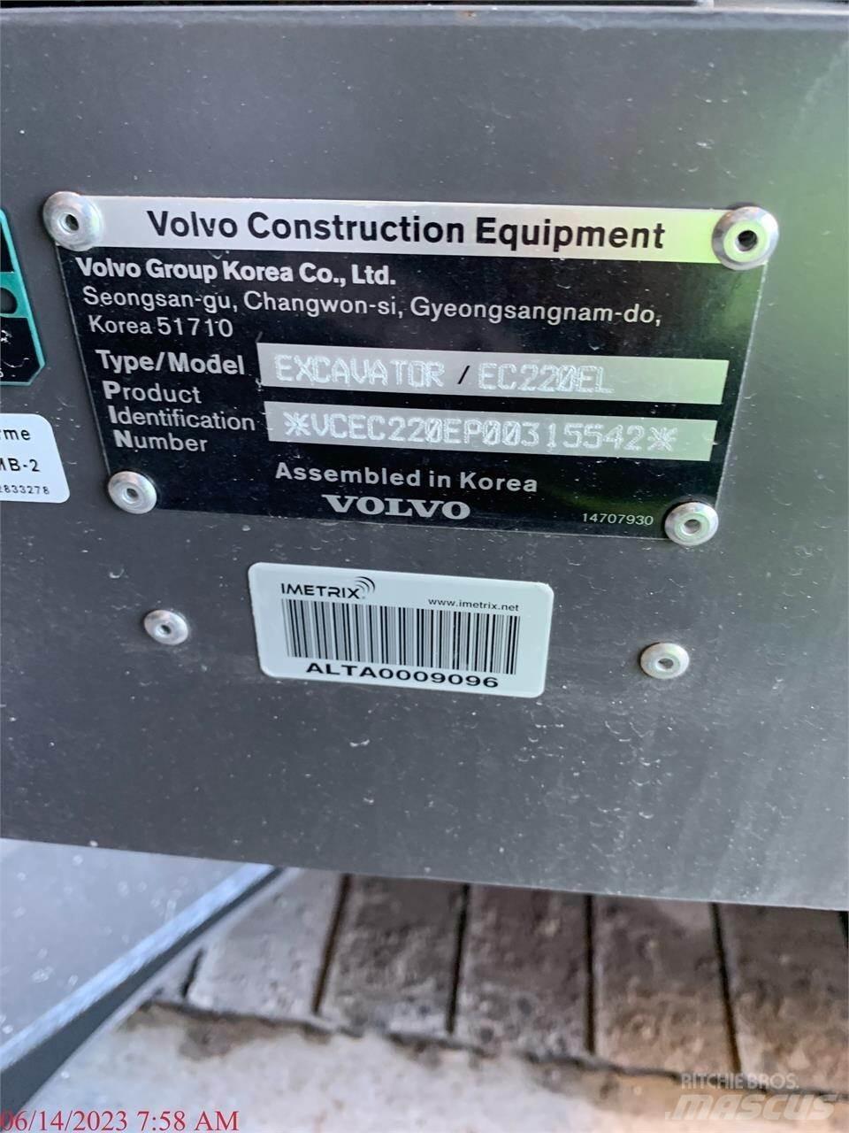 Volvo EC220EL Excavatoare pe șenile
