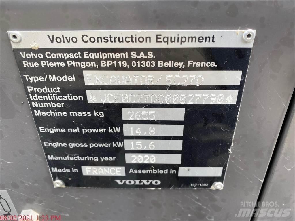 Volvo EC27D Mini excavatoare < 7t