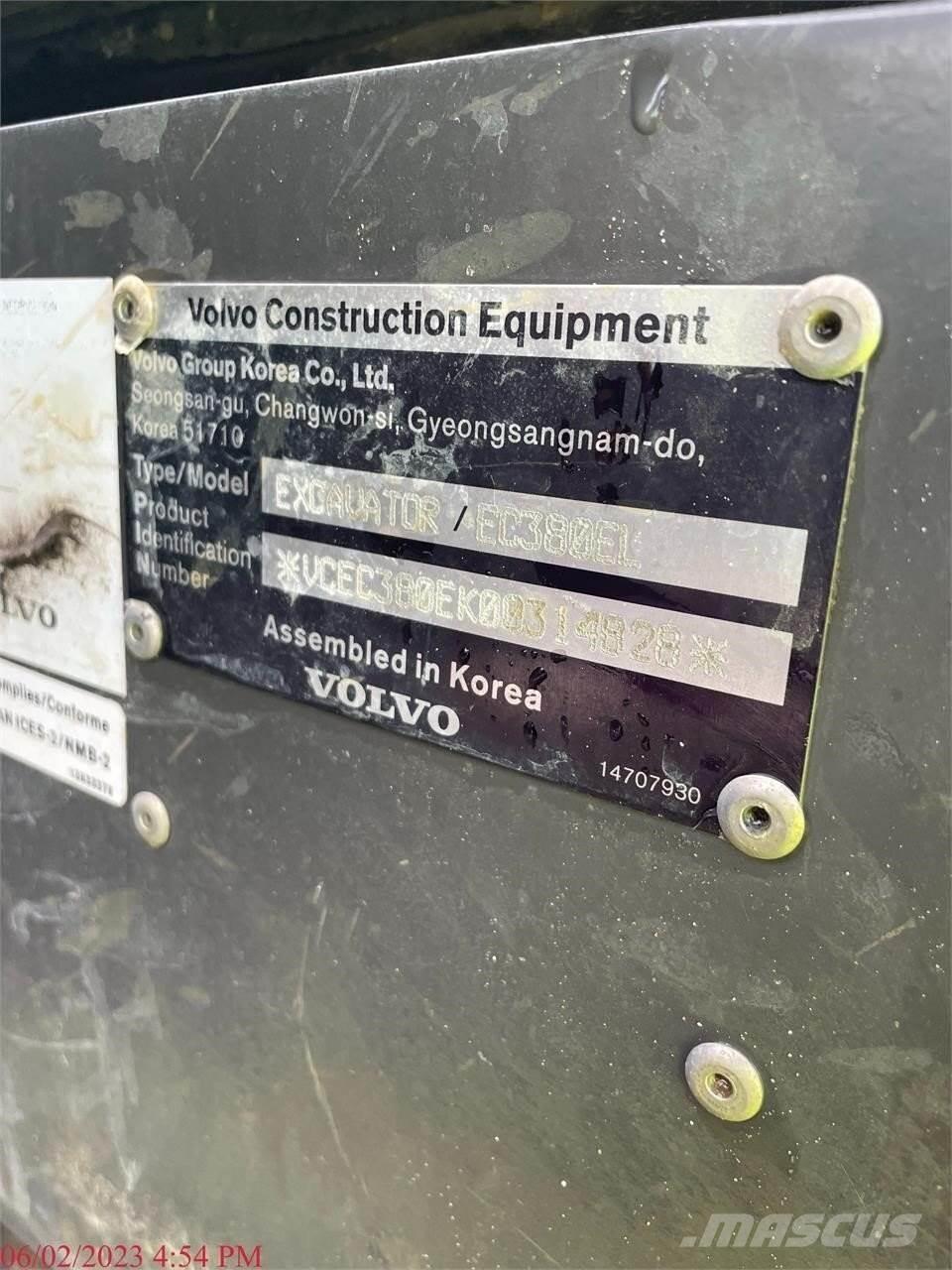 Volvo EC380EL Excavatoare pe șenile
