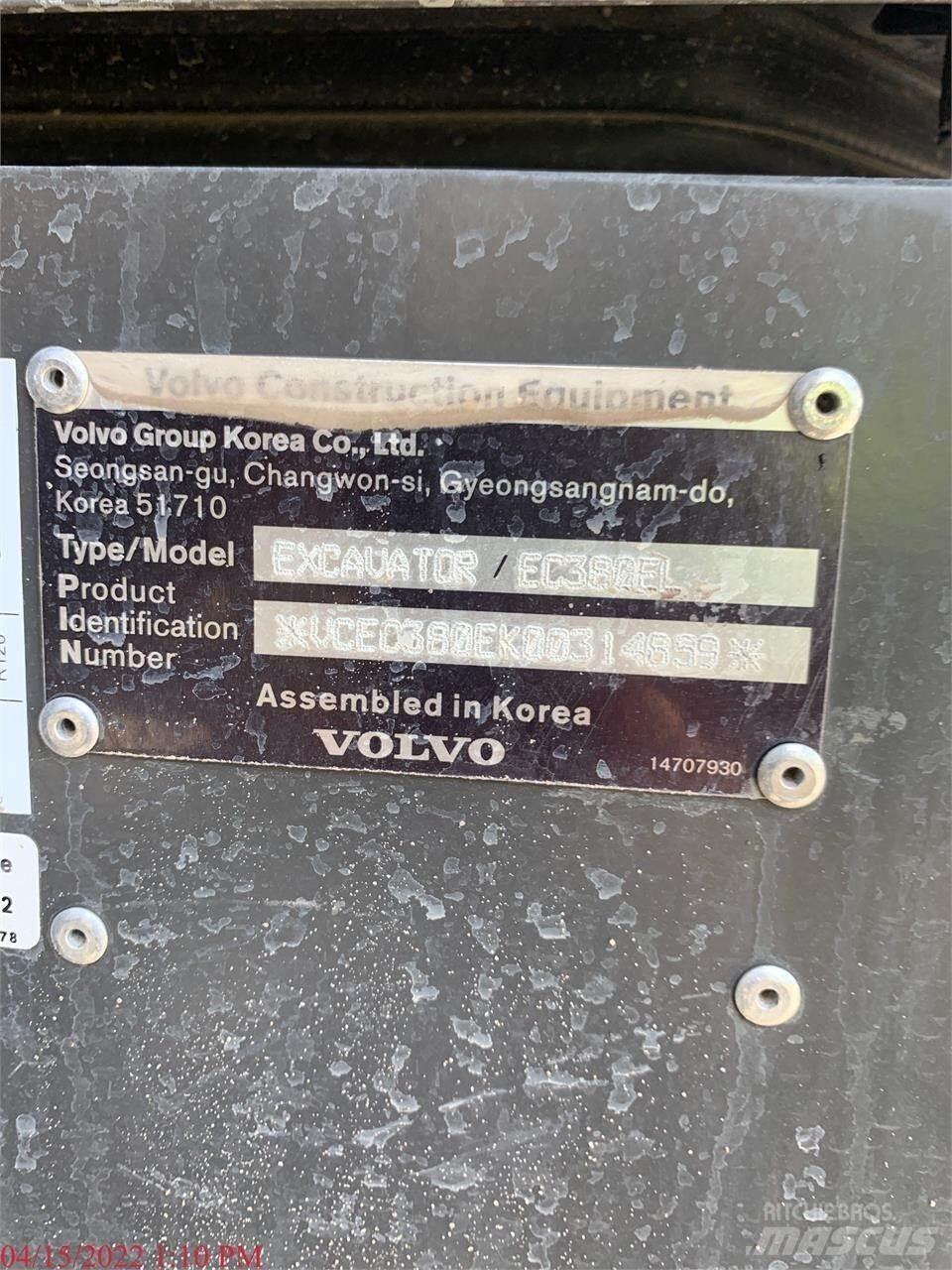 Volvo EC380EL Excavatoare pe șenile
