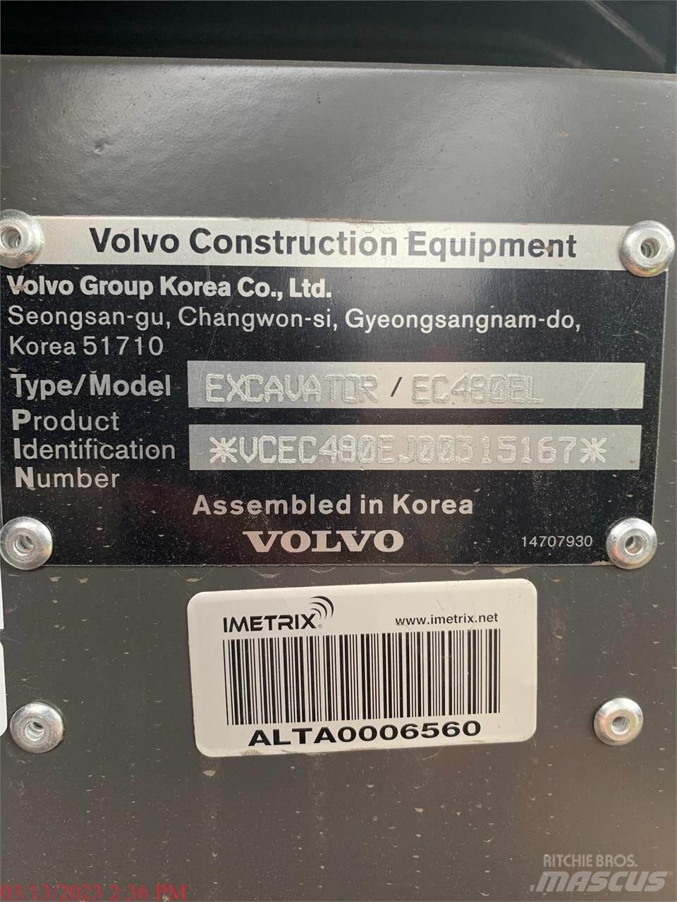 Volvo EC480EL Excavatoare pe șenile
