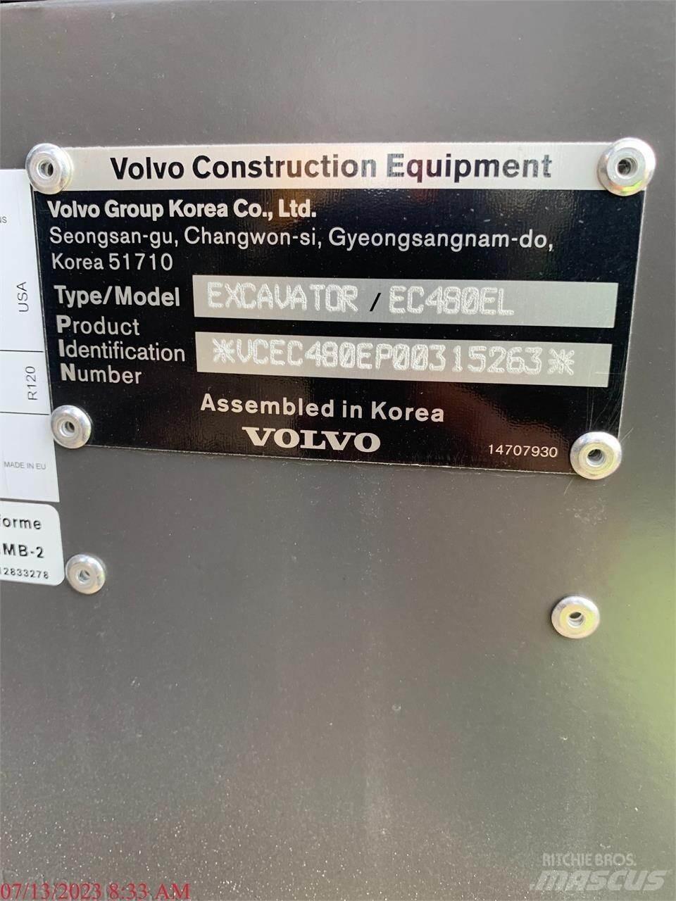 Volvo EC480EL Excavatoare pe șenile
