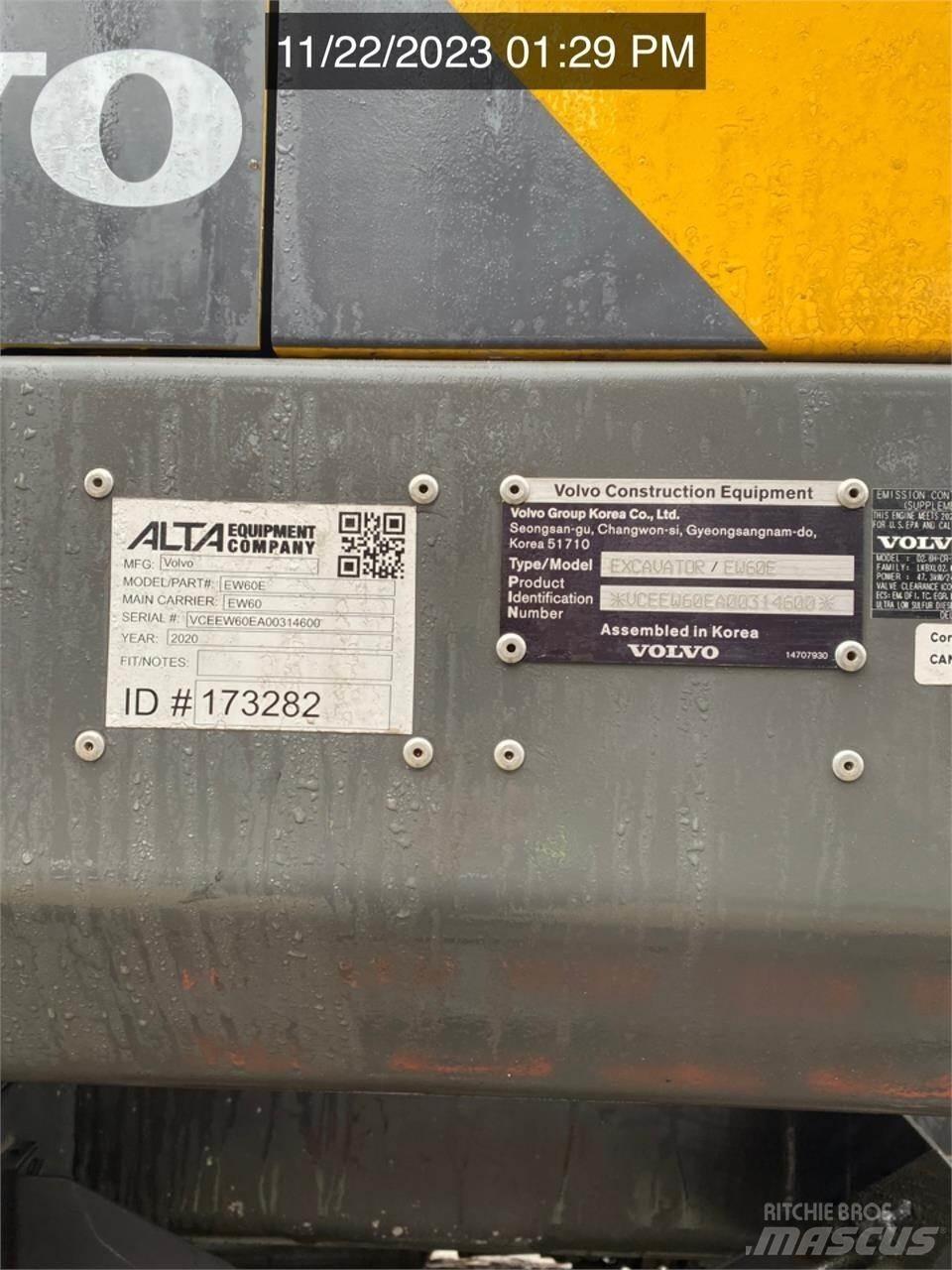 Volvo EW60E Excavatoare cu roti