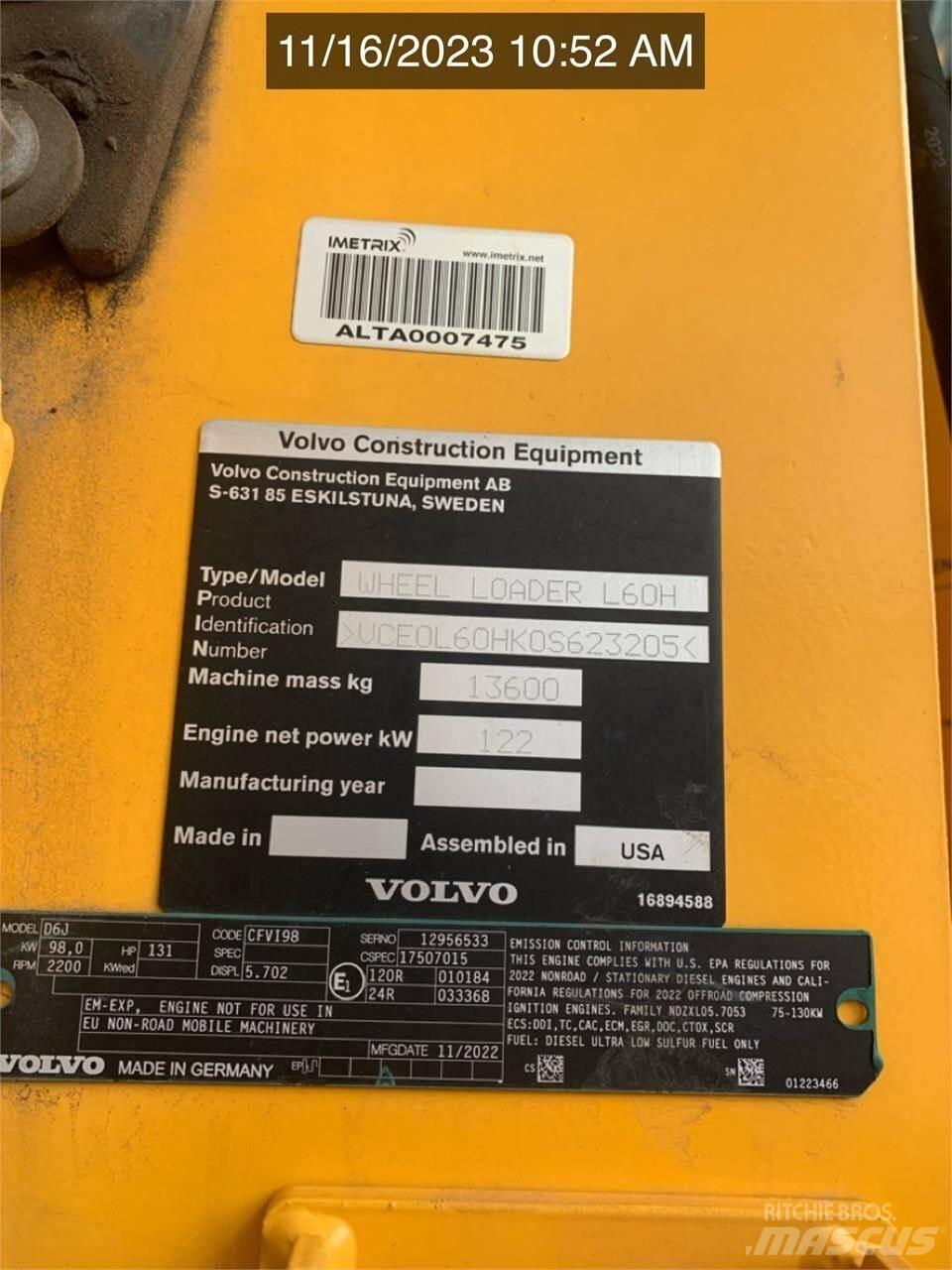 Volvo L60H Incarcator pe pneuri