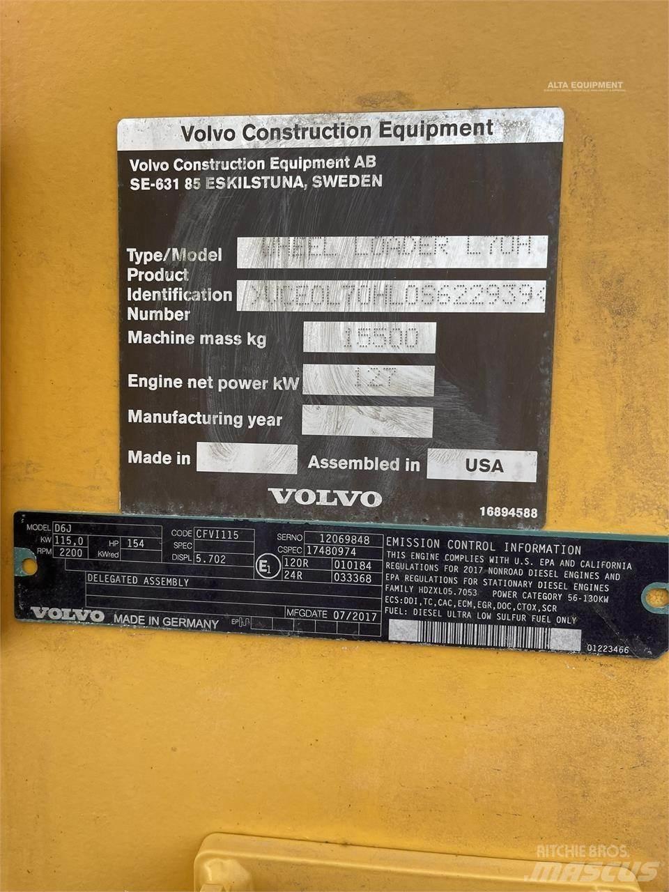 Volvo L70H Incarcator pe pneuri