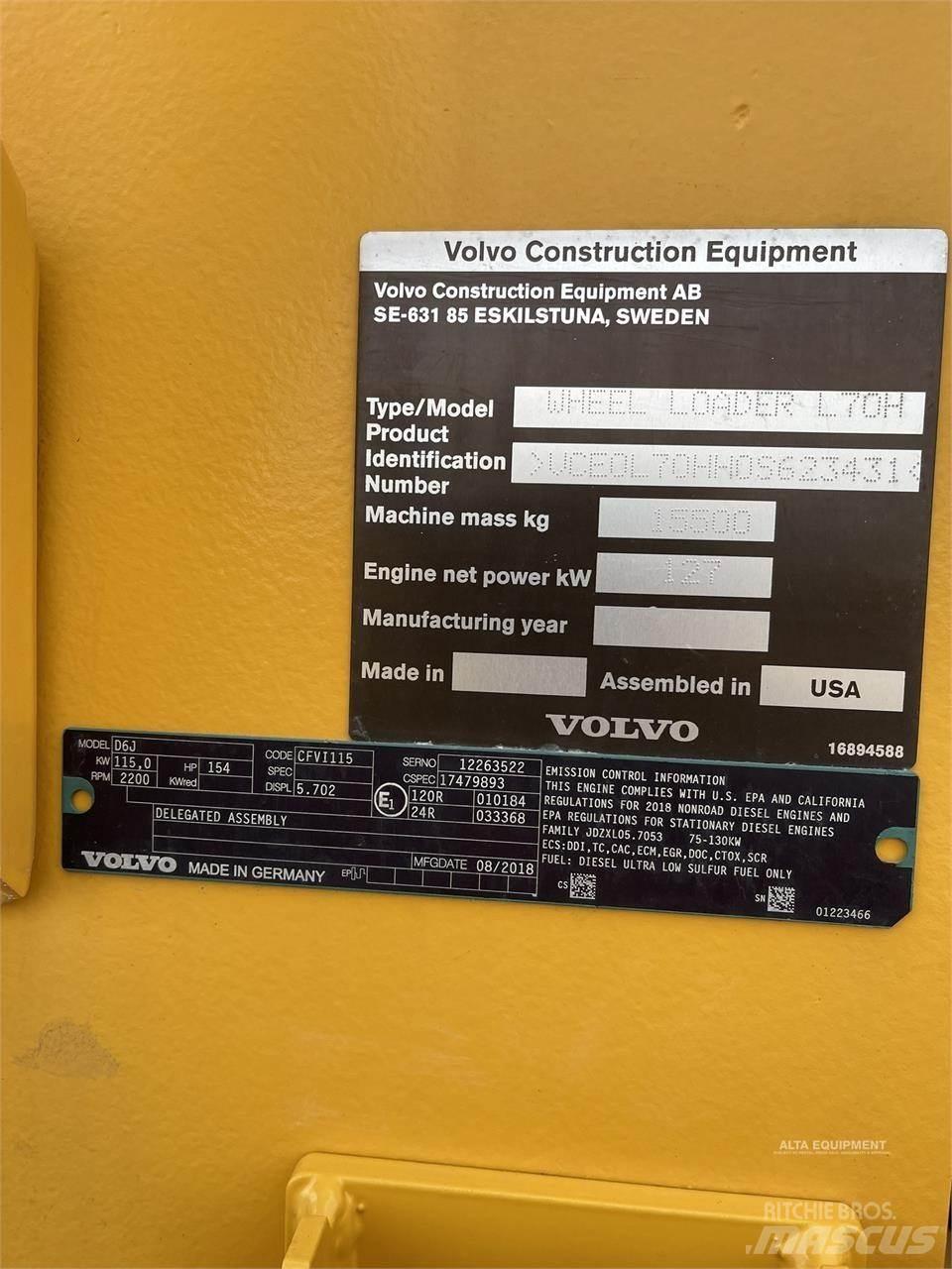 Volvo L70H Incarcator pe pneuri