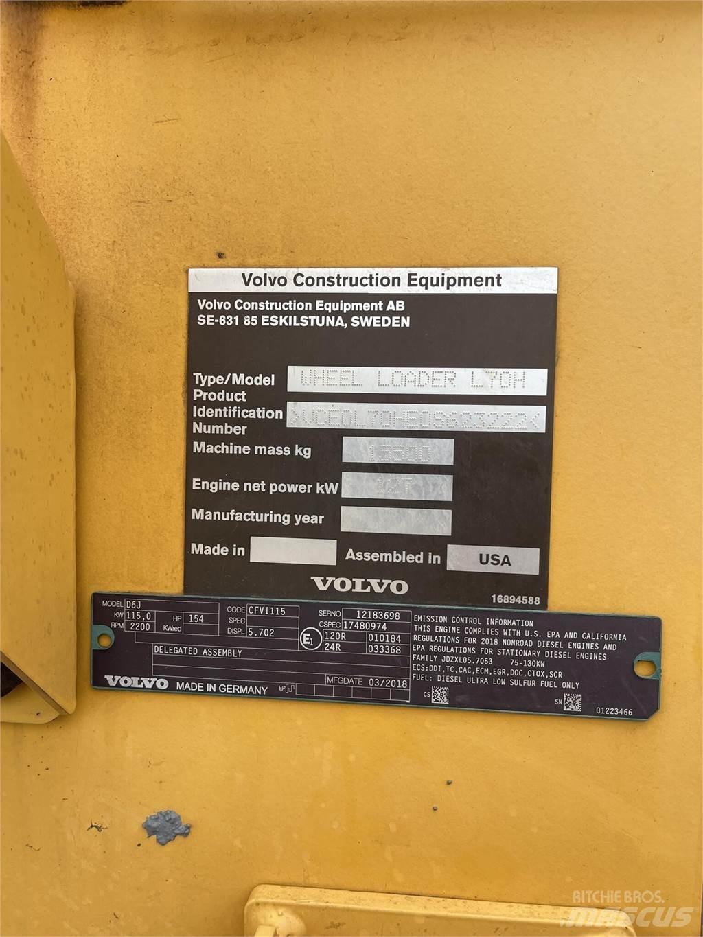 Volvo L70H Incarcator pe pneuri