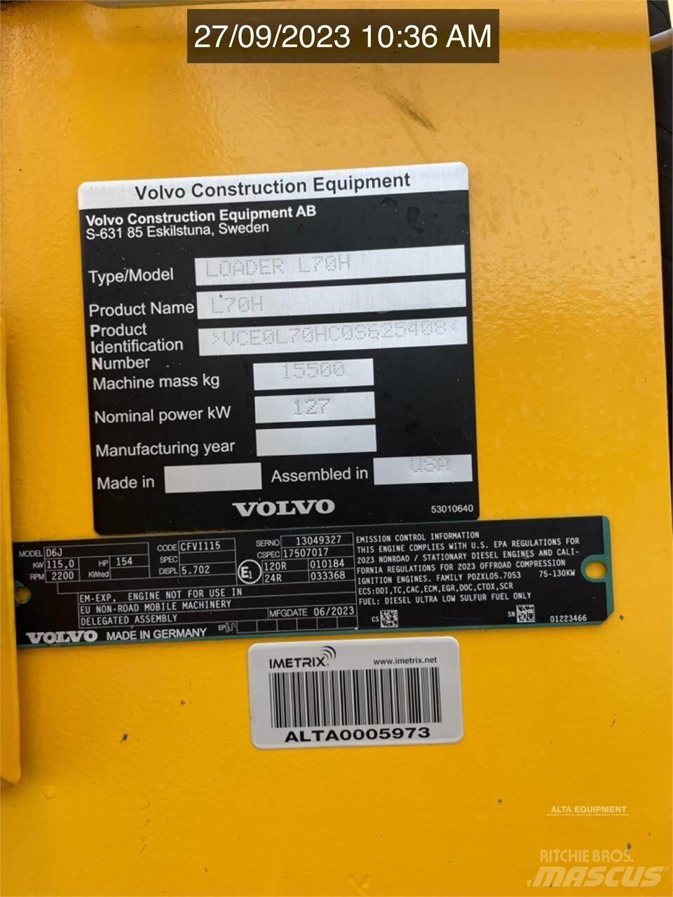 Volvo L70H Incarcator pe pneuri
