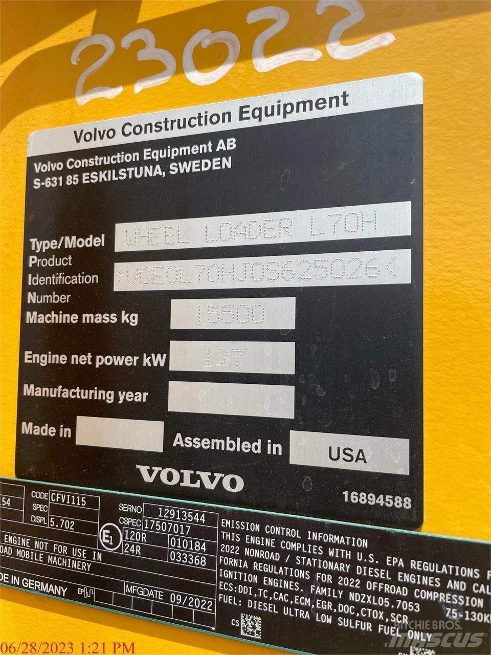 Volvo L70H Incarcator pe pneuri