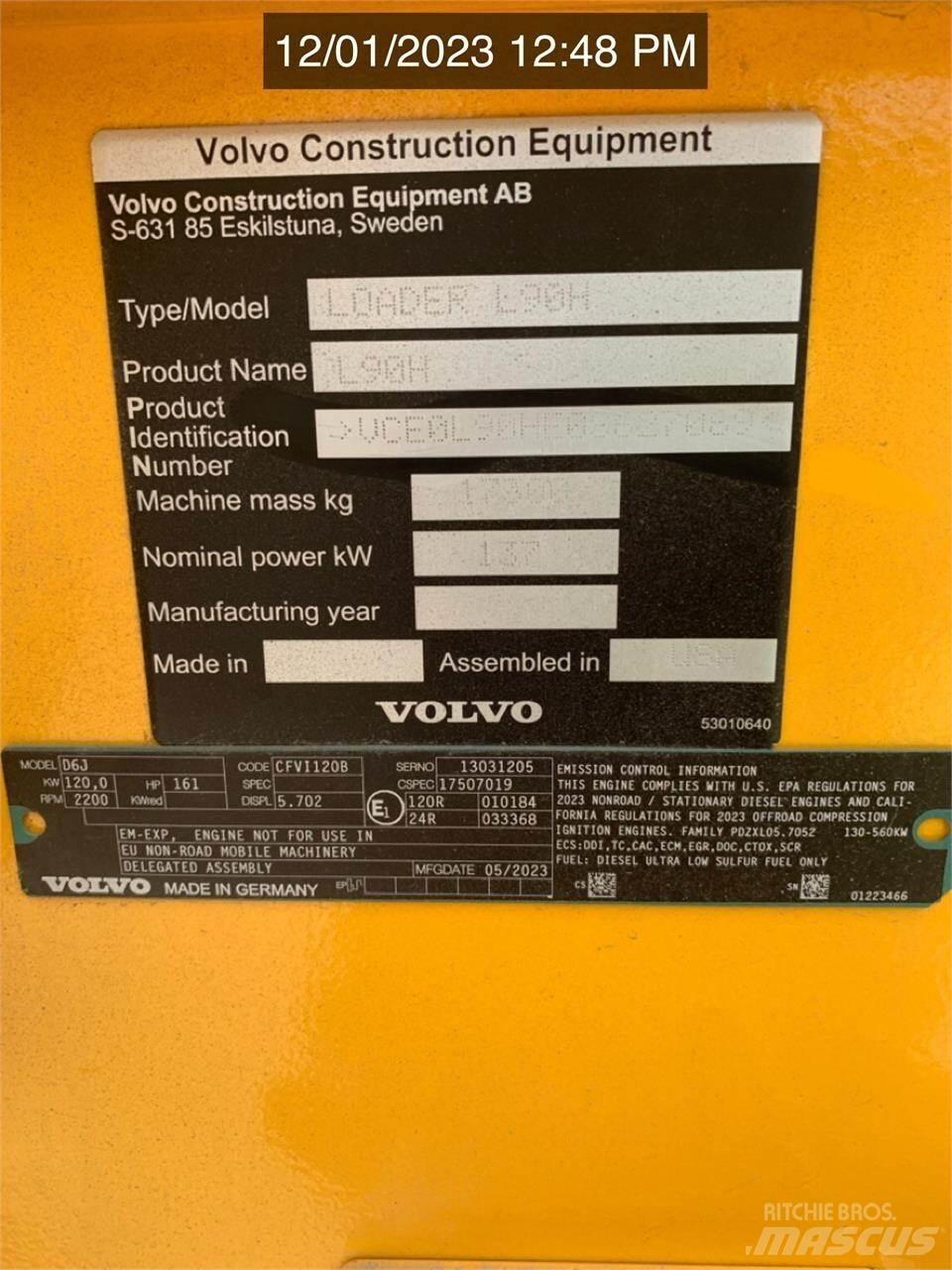 Volvo L90H Incarcator pe pneuri