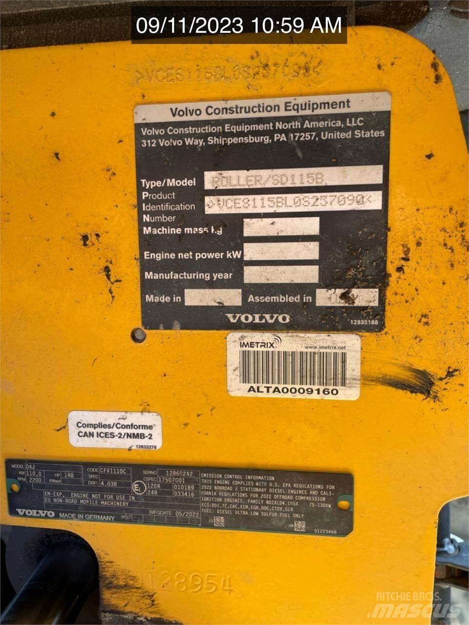 Volvo SD115B Cilindri compactori dubli