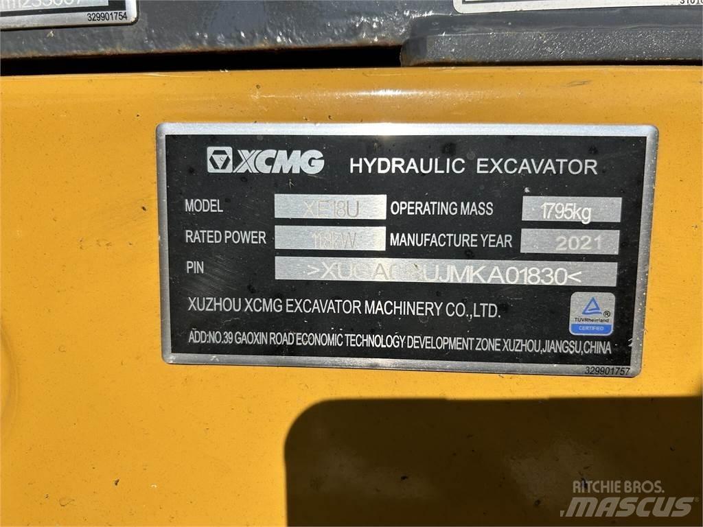 XCMG XE18U Mini excavatoare < 7t