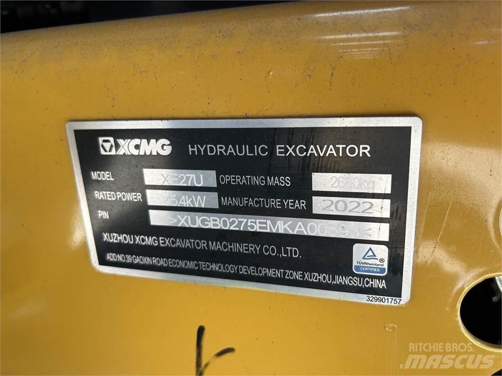 XCMG XE27U Mini excavatoare < 7t