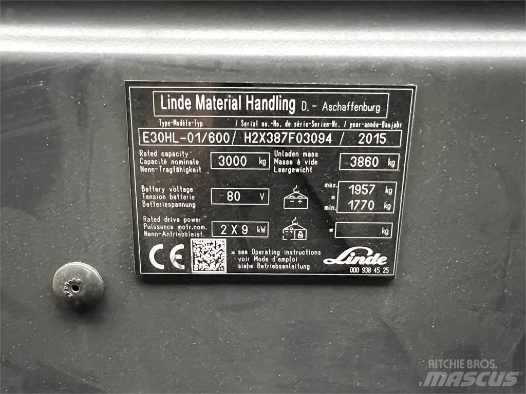 Linde E30/600HL Stivuitor electric