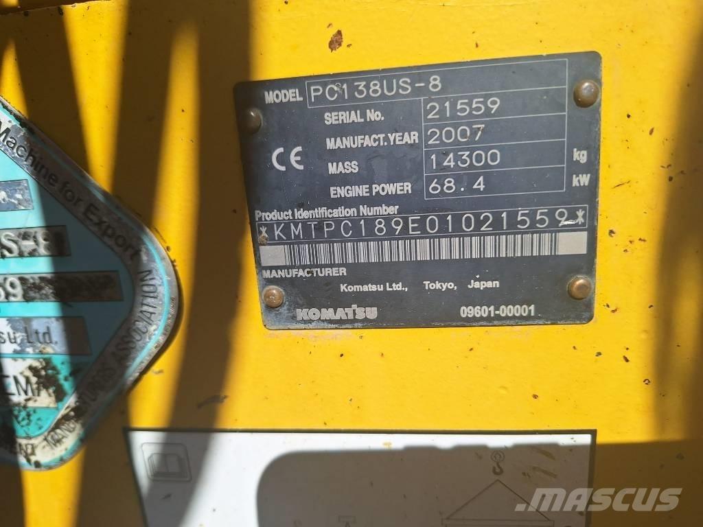 Komatsu PC 138 US-8 Excavatoare pe șenile
