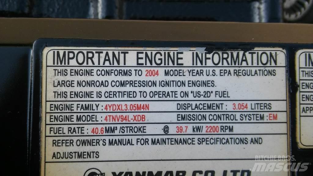 Yanmar 4TNV94L-XDB Mini excavatoare < 7t