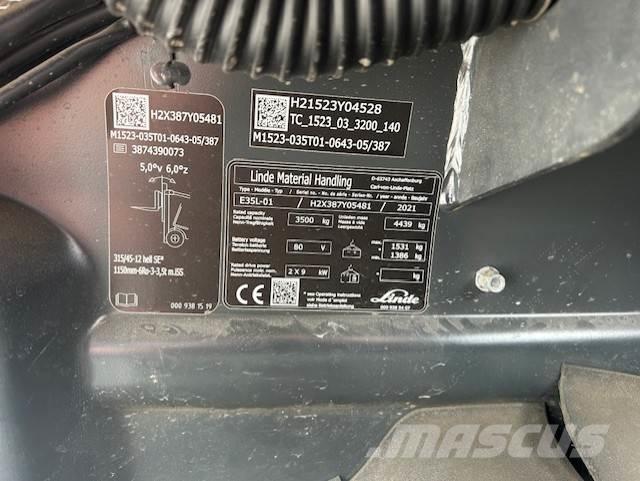 Linde E35L Stivuitor electric