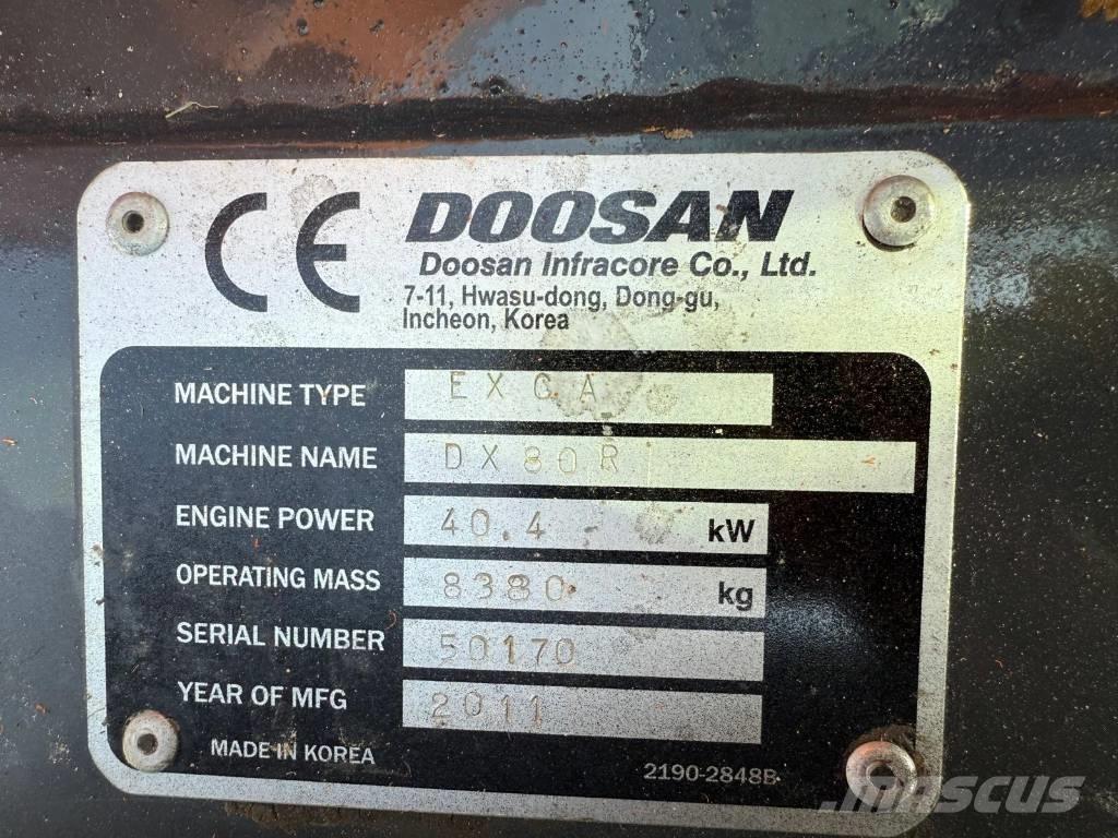 Doosan DX 80 R Excavatoare 7t - 12t