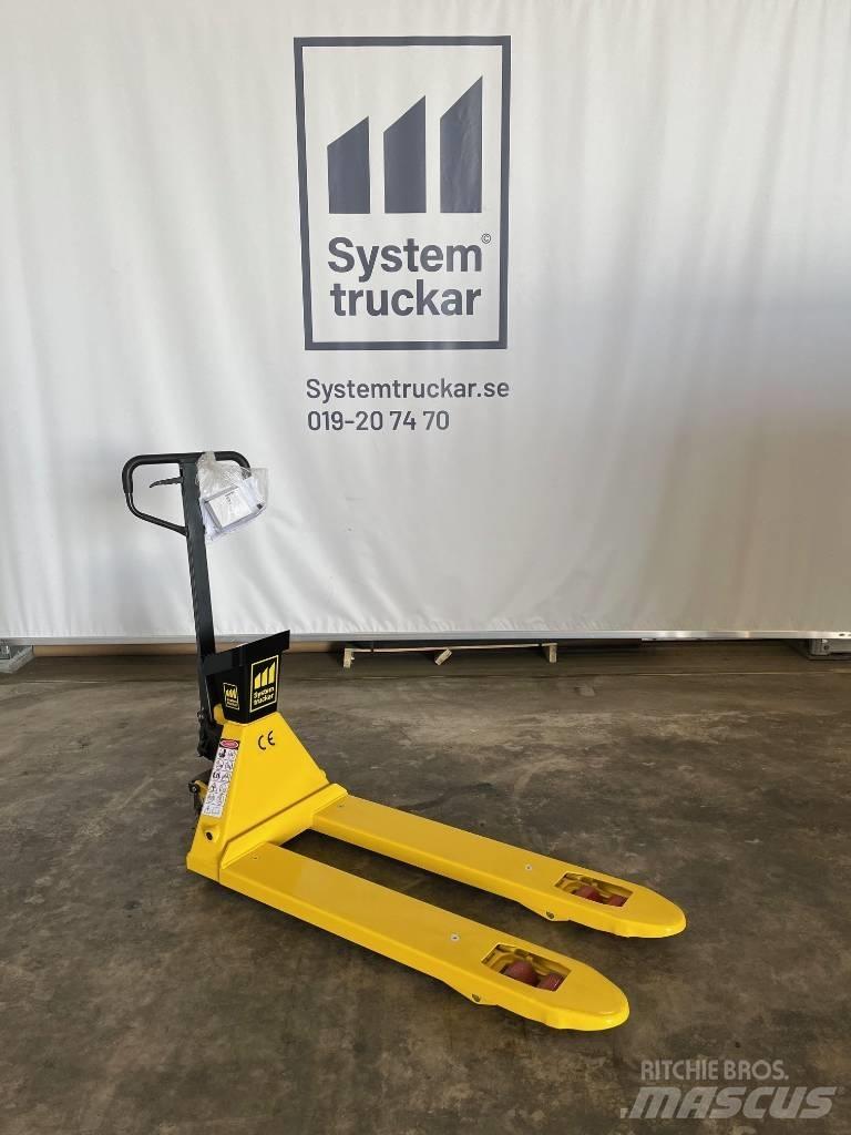  Pallvagn med våg Transpaleta electica cu furca