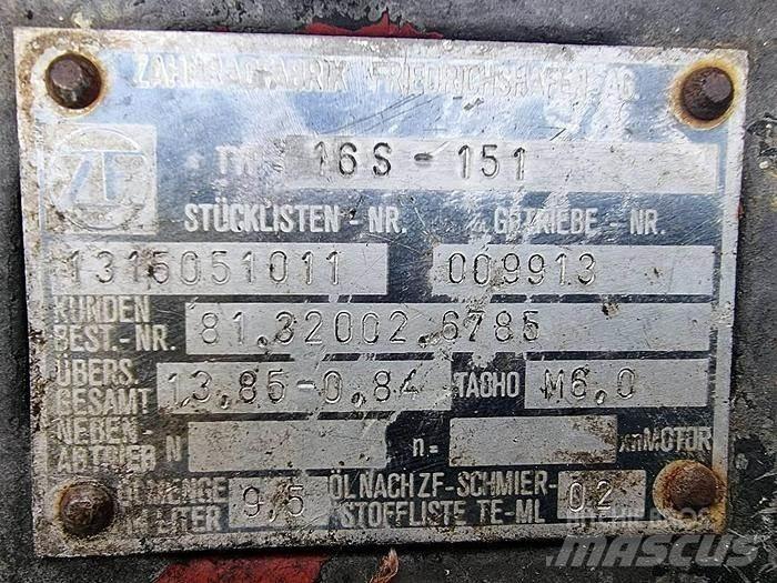 ZF 16 S 151 Transport - Altele