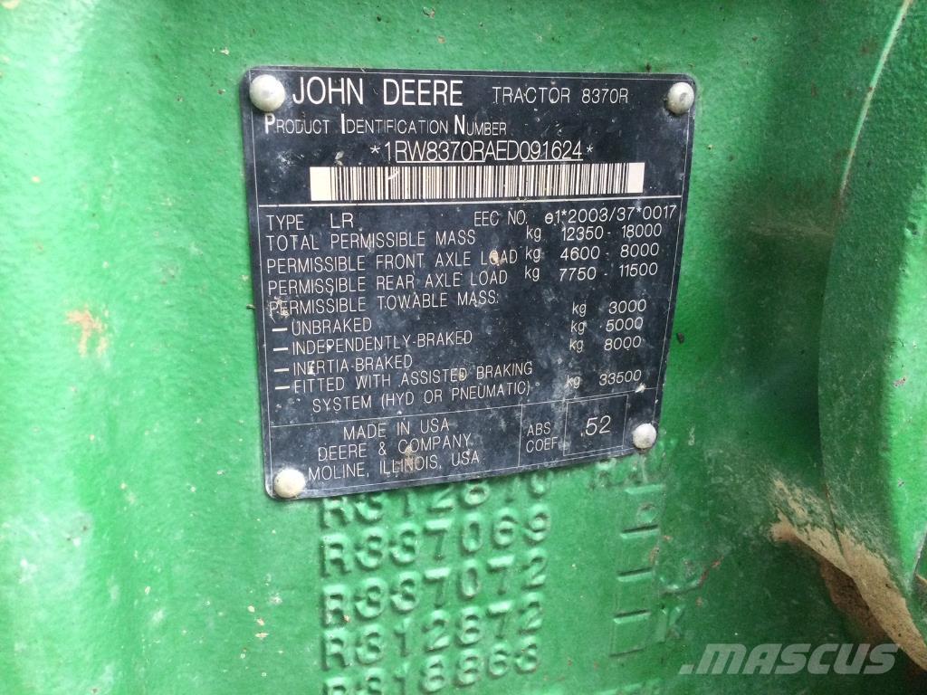 John Deere 8370R Tractoare