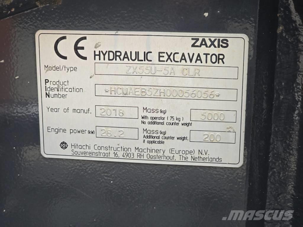 Hitachi ZX55U-5A CLR Mini excavatoare < 7t