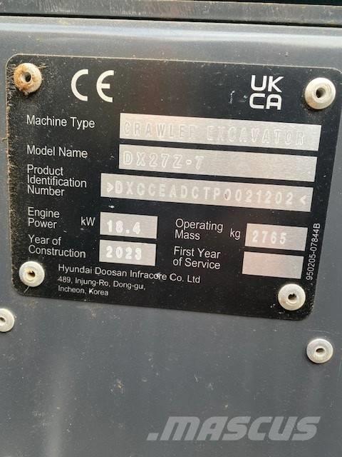 Develon DX 27 Z-7 Mini excavatoare < 7t