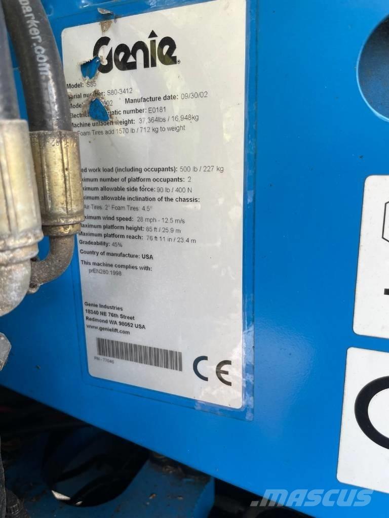 Genie S 85 Nacele cu brat telescopic