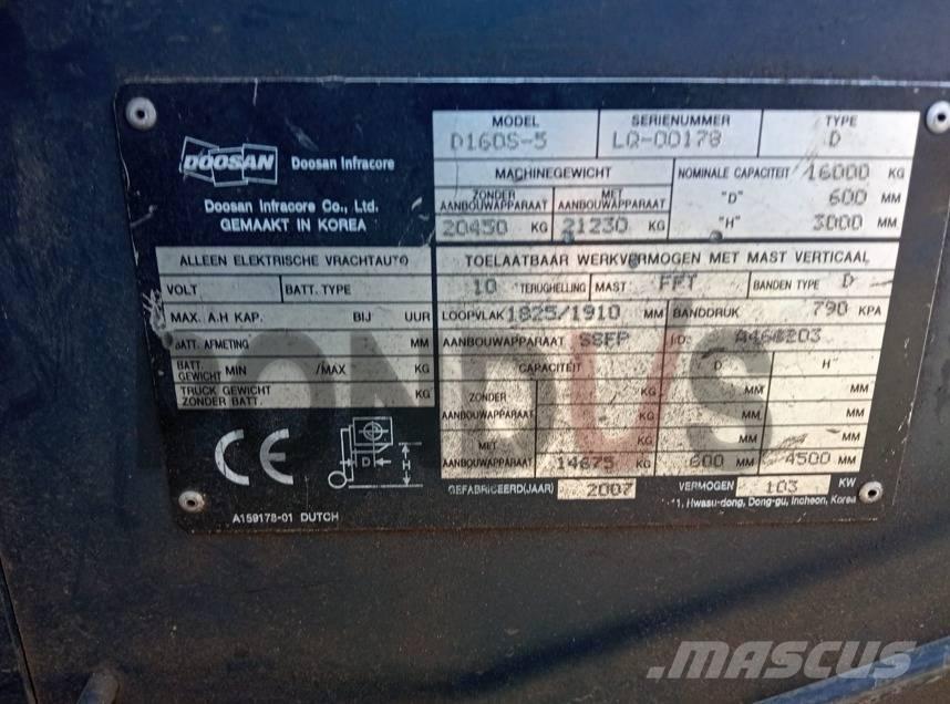 Doosan D160S-5 Stivuitor diesel