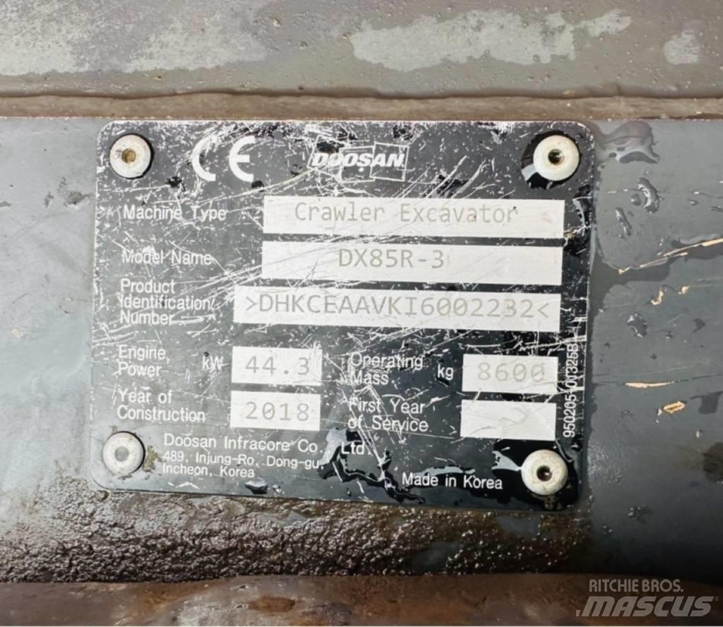 Doosan DX 85 R-3 Excavatoare 7t - 12t
