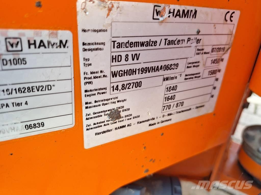 Hamm HD 8 VV Cilindri compactori dubli