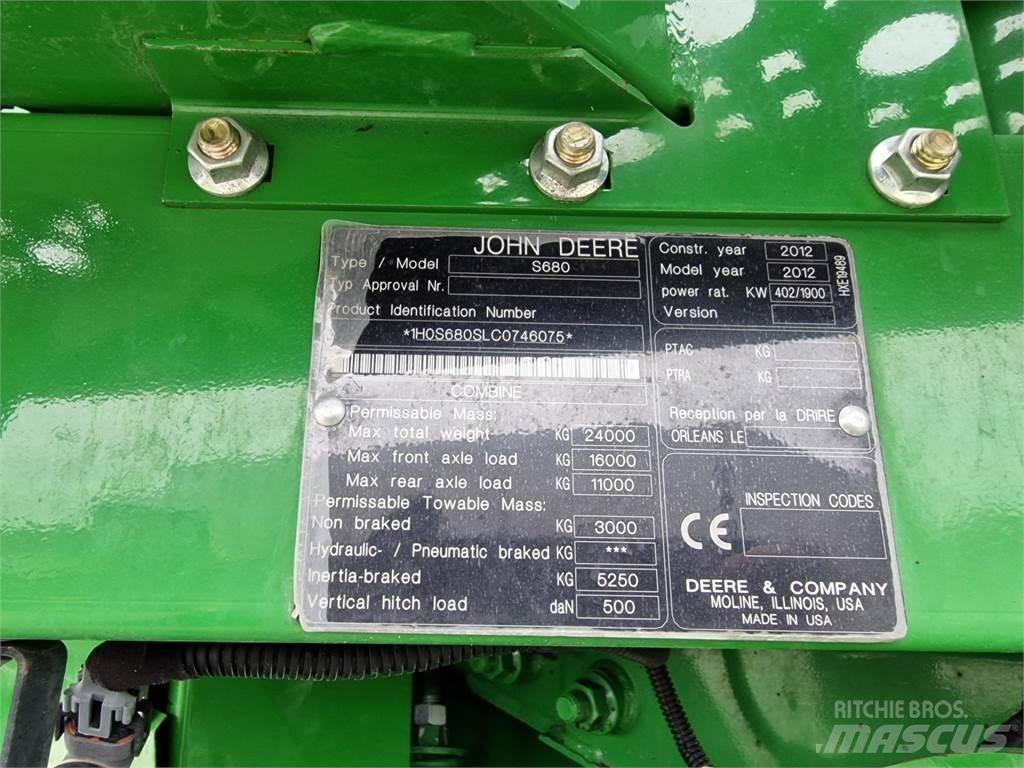 John Deere S680 Combine de secerat