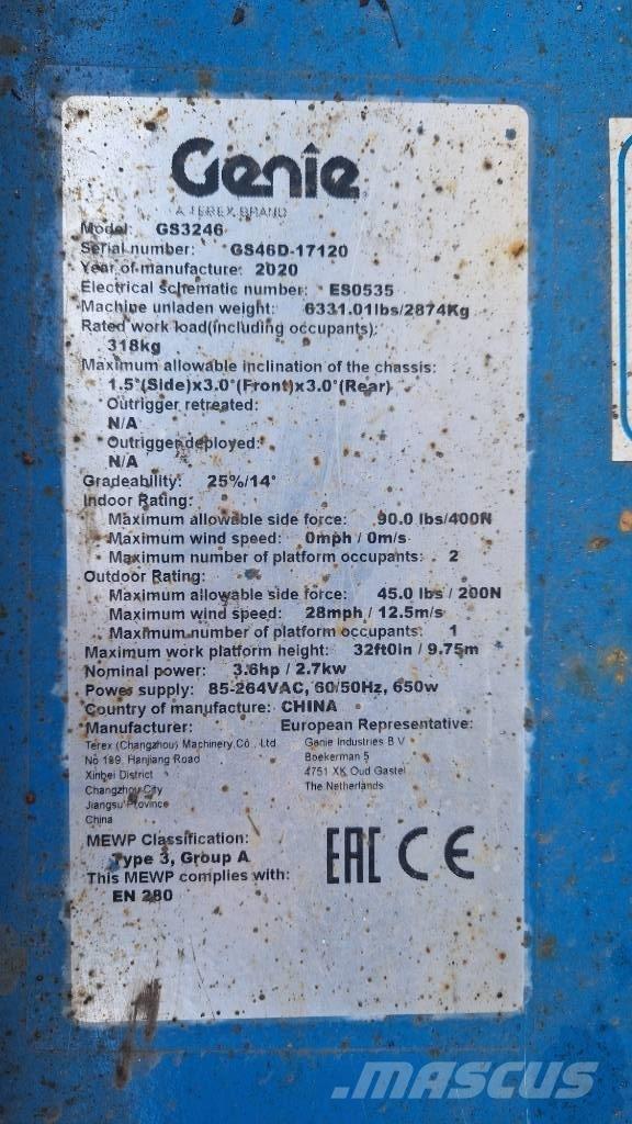 Genie GS 3246 Platforme foarfeca