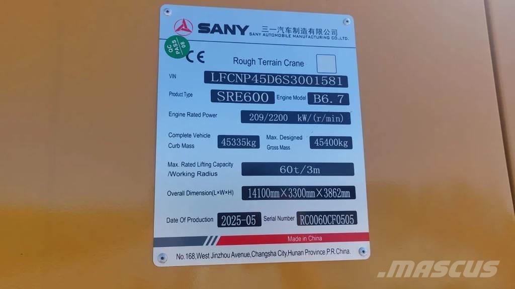 Sany SRE600 Macara teren accidentat