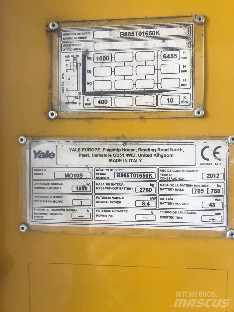Yale MO10S Stivuitoare pentru comisionare(logistica)