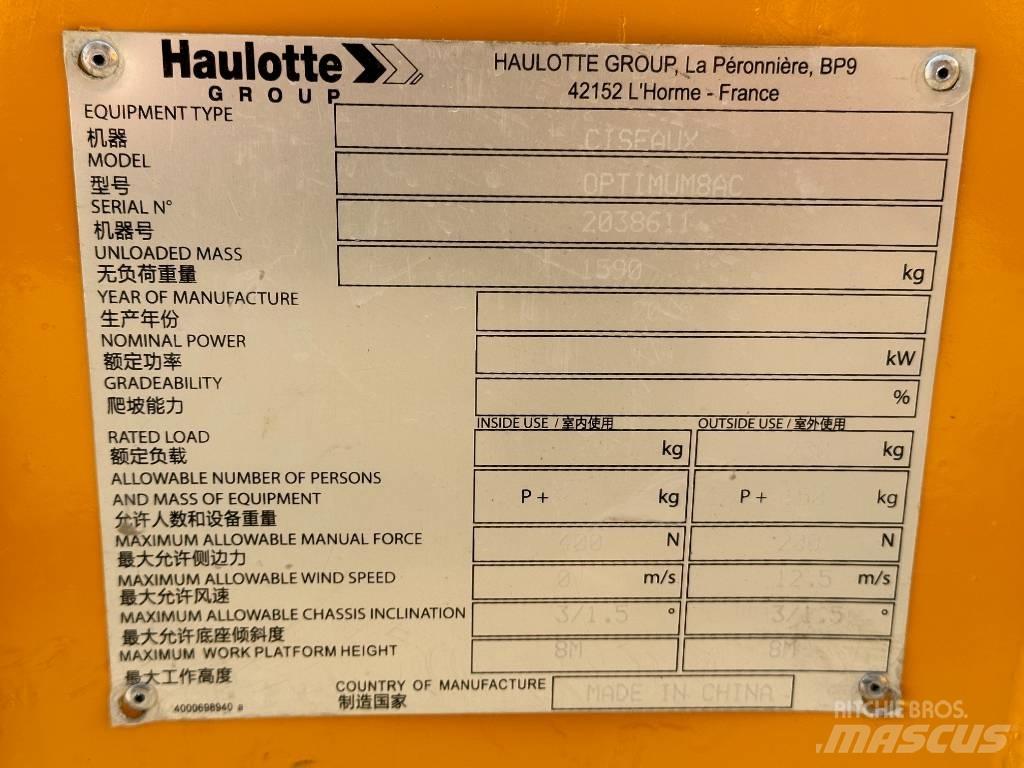 Haulotte OPTIMUM 8 Platforme foarfeca