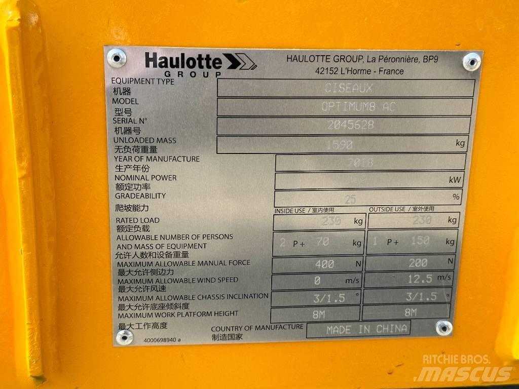 Haulotte OPTIMUM 8 Platforme foarfeca