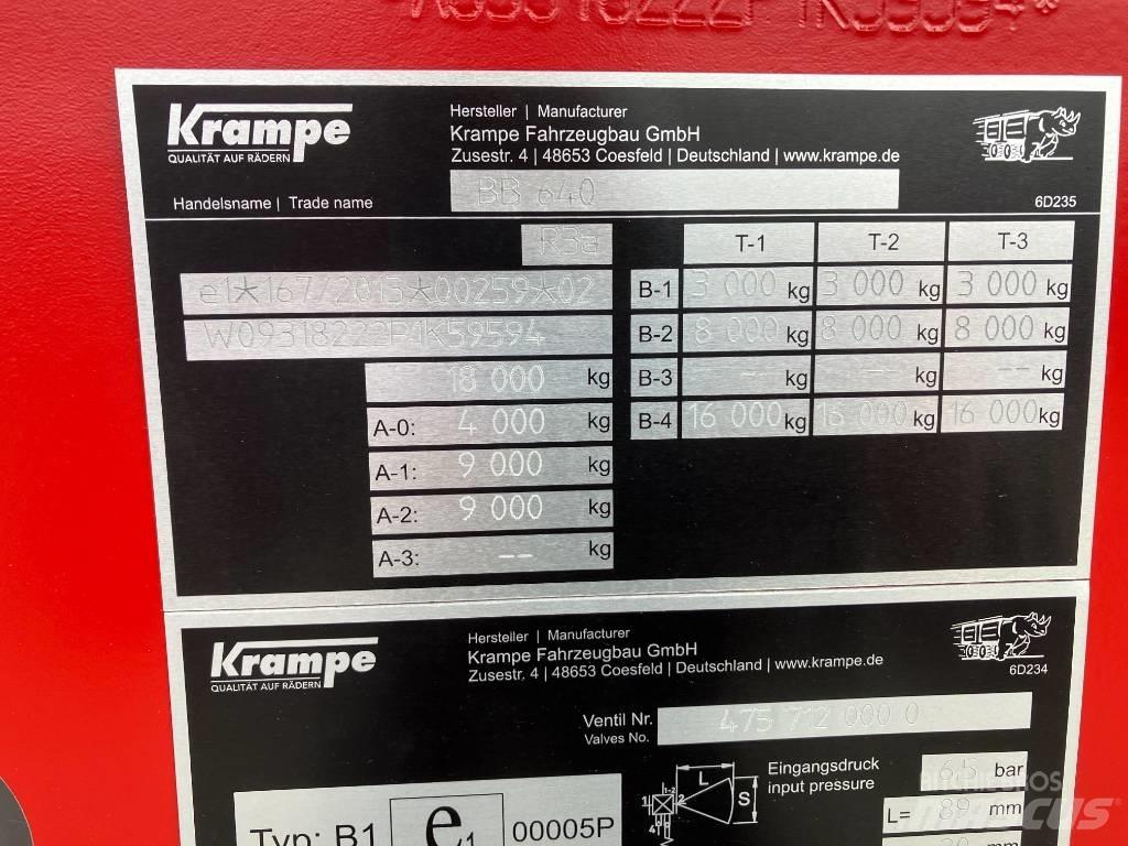 Krampe BB640 Remorci rabatabile
